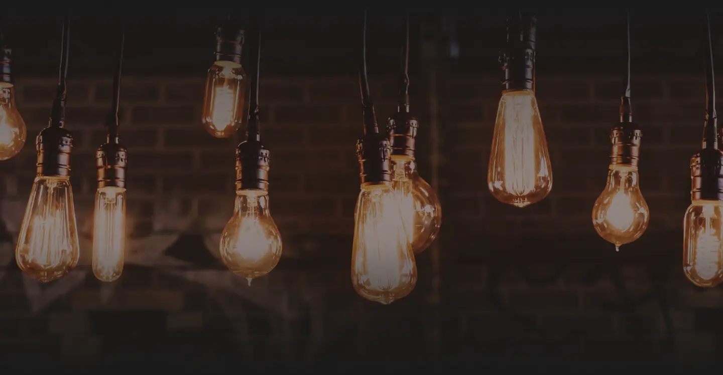 a few bulbs in the dark
